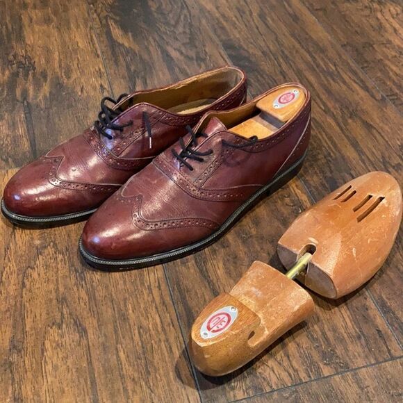 stanley blacker couture handmade in Italy size 12 in GUC reddish brown leather - Picture 2 of 11